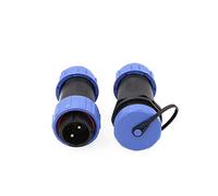ZBLZGP HE21 2 Pin Aviación Circular Industrial Roscado IP68 Conector Impermeable Enchufe y Enchufe Conector de Cable en Línea