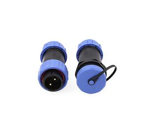 ZBLZGP HE21 2 Pin Aviación Circular Industrial Roscado IP68 Conector Impermeable Enchufe y Enchufe Conector de Cable en Línea