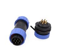 ZBLZGP HE21 7 Pin Enchufe 15A 8-12mm Cable IP68 Impermeable Enchufe Enchufe Aviación Circular Industrial LED Iluminación