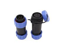 ZBLZGP HE21 Conector circular de 6 polos con rosca estanca IP68 para aplicaciones aeroespaciales, con conector macho y hembra para cables en línea