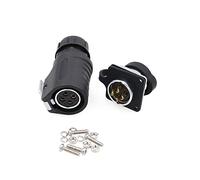 ZBLZGP LP20 Conector Impermeable de Aviación IP65 Para Panel Solar - Conexión Rápida Macho y Hembra LED de Energía Al Aire Libre (4pin, Feamle Plug & Male Socket)