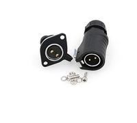 ZBLZGP LP20 Conector impermeable para montaje en panel Cable de alimentación Enchufe Toma de corriente Conector circular industrial a adaptador de panel solar (2pin, enchufe macho)