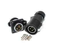 ZBLZGP LP20 Impermeable Aviación Conector IP65 Panel Solar Conector de carga Schnellanschluss Stecker und Buchse LED Conector de alimentación al aire libre (4pin, Stecker & Buchse)