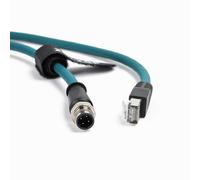 ZBLZGP M12 4 Posiciones D-Coded macho a RJ45 Cat5e Ethernet Cable impermeable Industrial Field-Wireable Maquinaria Sensor Cámara (5M)