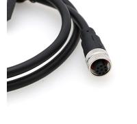 ZBLZGP M12 A-Code 8 Pin Hembra a Flying Leads Cable blindado Sensor de aviación Industrial Cable de conexión para automatización de red de dispositivos 1M/3.3FT