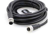 ZBLZGP M12 - Cable blindado industrial de señal de 5 pines, conector macho a hembra, actuador, codificación A, conector de aviación impermeable para red de dispositivos, 5 m
