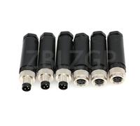 ZBLZGP M8 Sensor Connector Waterproof Male Female Plug Screw Threaded Coupling Connector Electrical Connector (macho a hembra, 3 paquetes de 3 pines)
