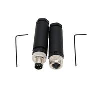 ZBLZGP M8 Sensor Connector Waterproof Male Female Plug Screw Threaded Coupling Connector Electrical Connector (macho a hembra, 1 paquete de 4 pines)
