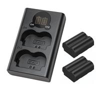 ZBLZGP Paquete de 2 baterías de repuesto NP-W235 de 2200 mAh + cargador LCD de doble ranura, kit de batería de carga rápida USB-C para cámaras Fujifilm X-T5, X-T4, X-H2, X-H2S, X-S20, GFX100S, GFX 50S
