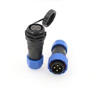 ZBLZGP SD20 Enchufe Impermeable IP68 LED Cable de Alimentación Enchufe Cable Eléctrico Montaje en Panel Conector de soldadura (enchufe directo, 4 pines)