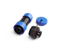 ZBLZGP TY24 - Conector de aviación impermeable de 7 pines, 10 A, sin soldadura, tuerca trasera, montaje en panel, enchufe macho hembra, desconexión rápida