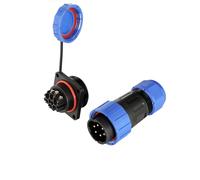 ZBLZGP TY24 - Conector impermeable de 6 pines, sin soldadura, montaje en panel macho hembra, desconexión rápida para alimentación