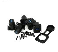 ZBLZGP USB-3.0 D-Type Metal Hembra a Hembra USB Módulo Conector, Transmisión de Datos, Adaptador de Paso de Soldadura, Montaje en Panel, 5 unidades, Negro