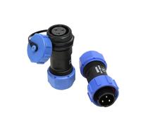 ZBLZGP Weipu SP17 IP68 - Panel de montaje resistente al agua, adaptador de liberación rápida para automoción, conector eléctrico (par de conectores (macho) y hembra (hembra), 3 pines, 10 A)