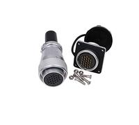 ZBLZGP WEIPU WS28 Panel de Aviación Cable de Alimentación Chasis Metal Enchufe Macho Hembra Enchufe Al Aire Libre Coche Eléctrico Industrial Señal Plug (TQ + Z 1 hembra y 1 macho, 24-pin)