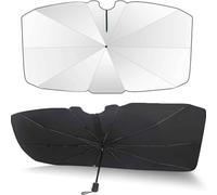 ZBMDTHEF Parasol Coche Delantero para Peugeot 208 2012-2023, 360° Giratoria Plegable Universal Cubierta De Parabrisas Delantero Protección UV Interior Accesorios