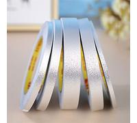 ZBORAVPIX Adhesivos Decorativos para Paredes y molduras, Self Adhesive Metal Trim Wall Edge Border Strip Multiple Widths Frosted Gold and Silver 82FT(Silver,W: 1cm(0.39inch))