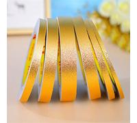 ZBORAVPIX Adhesivos Decorativos para Paredes y molduras, Self Adhesive Metal Trim Wall Edge Border Strip Multiple Widths Frosted Gold and Silver 82FT(Gold,W: 5cm(2inch))