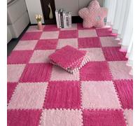 ZBORAVPIX baldosas de Piso de Espuma, Paquete de 10 Alfombrillas de Espuma entrelazadas, Multicolor, 30 x 30 cm(Rose Red+Pink)