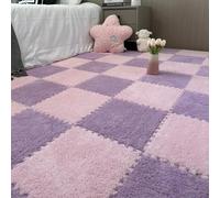 ZBORAVPIX baldosas de Piso de Espuma, Paquete de 10 Alfombrillas de Espuma entrelazadas, Multicolor, 30 x 30 cm(Purple+Pink)
