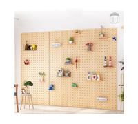 ZBORAVPIX Kit combinador de tableros de Clavijas, Panel Organizador de Pared de Madera Perforada marrón en Varios tamaños(24x31in)