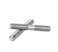 ZBORAVPIX Perno de Perno de Acero Inoxidable, Tornillos de Doble Cabeza de Titanio Puro TA2 con Varillas roscadas (Paquete de 2-10 Unidades, M4, M5, M6, M8, M10, 20-120 mm)(M6 (5pcs),60mm)