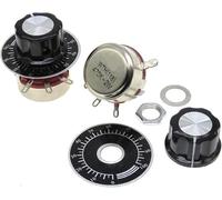 ZBORAVPIX Potenciómetros de Empuje y tirón, Potenciómetro rotatorio WTH118-2W, Kit de Perilla de 2 W con Placa de Escala y múltiples valores de Resistencia.(470K Ohm)