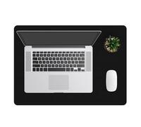ZBRANDS Alfombrilla Escritorio Grande 61 cm x 43 cm - Protector Escritorio Rectangular Antideslizante - Tapete Escritorio Impermeable para Portátil, Teclado, Ratón - Desk Mat Fácil de Limpiar - Negro