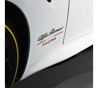 ZBYFCLK 3D Coche Logotipo Pegatinas para Alfa Romeo 4C Spider 2015-2019 Emblema Adhesivo Insignias Accesorios Coche Maletero Pegatinas Logo,Blac-k 300 * 85mm