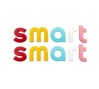 ZBYFCLK 3D Coche Logotipo Pegatinas para Smart ForFour Emblema Adhesivo Insignias Accesorios Coche Maletero Pegatinas Logo,Multi-Colored