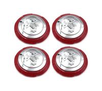 ZBYFCLK 4 Piezas Tapacubos para Abarth 500 500C 133mm,Tapacubos de Coche,Tapacubos de Rueda,Tapacubos de Llanta,Piezas de Coche,Accesorios Decorativos,Silv-er