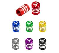 ZBYFCLK 4 Piezas Tapas de Válvulas de Coche para Abarth 500e 2023-2024,Tapones Ruedas Coche Tapones de válvula con Sello para presión Estable de los neumáticos,Gree-n