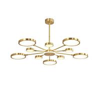 ZBZFGE 10-Lights Brass Chandelier Unique Round Acrylic During Light Irregular Hanging Light for Restaurant Warehouse Child Living Roomd-Copper 102 * 47cm（Copper-102 * 47cm）