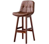 ZBZFGE 24/28 Inches Counter Height Dining Faux Leather Chairs with Back, Stools for Kitchen Island, Bar, Pub (Brown-1ps,61cm/24in)