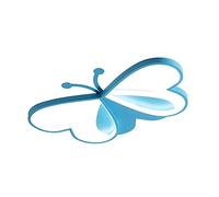 ZBZFGE 36W LED Flush Mount Ceiling Light Dimmable 3-Color Ceiling Lamp Iron Acrylic Close to Ceiling Light Fixture,for Kids Room Bedroom Living Room Lovely Butterfly Lights,Hanging Light(Blue)
