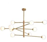 ZBZFGE 8 Lights Sputnik Chandeliers Mid Century Lighting Pendant Gold Industrial Rustic Ceiling Light Fixture for Dining Kitchen Island Bedroom Lighting-Gold 10t Made in China