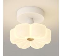 ZBZFGE Acrylic Flowers Ceiling Light White Ceiling Lamp Metal Close to Ceiling Light Tricolor Light Corridor Fixtures Bedroom Living Room,Chandelier Lamps