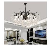 ZBZFGE American Luxury Crystal Minimalist Retro Living Room Lamp Bedroom,s (9 Lights)