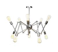 ZBZFGE, Antique Sputnik Chandelier,V-intage E27 Pendant Light,Rustic Ceiling Chandeliers with Adjustable Swing Arms,Chrome Finish Hanging Light Lamp Ch,Hanging Light(Chrome,10 lig