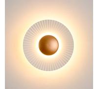 ZBZFGE Aplique de Pared LED de 12 W (5 W + 7 W) Lámpara de Pared de halo Moderna Lámpara Redonda Impermeable IP65 para Exteriores Luces de Pared 3000 K Iluminación de Pared Interior y Exterior 2