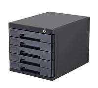 ZBZFGE Archivador de Escritorio A4 de 4 con Cerradura y cajones - Gabinete Seguro para Almacenamiento de Documentos para Oficina/hogar Elegante Soporte para Papel y papelería (Gris)