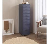 ZBZFGE Archivador rodante de Metal con Cerradura, 18 x 16 x 11 Pulgadas, Organizador de Almacenamiento móvil con Ruedas para Oficina en casa, Almacenamiento Seguro de Documentos, Metal Elegante para