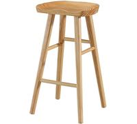 ZBZFGE Bar Stools, Industrial Counter Height Stools with Wood Seat and Footrest 26/30in Tall Barstools for Kitchen Counter,Home Bar,Dining Room (B-1ps,65CM)