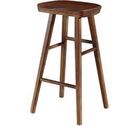 ZBZFGE Bar Stools, Industrial Counter Height Stools with Wood Seat and Footrest 26/30in Tall Barstools for Kitchen Counter,Home Bar,Dining Room (C-1ps,75CM)