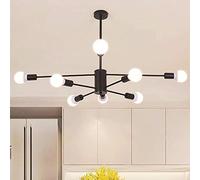 ZBZFGE Black Sputnik Chandelier 8-Lights Mid Century Ceiling Fixture Hanging Pendant for Kitchen Living Dining Room Bedroom-Black. 8 Light,Hanging Light
