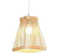 ZBZFGE Bohemian Hand Woven Rattan Kitchen Island Chandeliers Japanese Style Rural Farmhouse Willow Bedroom Light Creative Room Single Head Hanging Lamp for Dining Table
