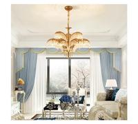 ZBZFGE Brass Living Room Chandelier French Baroque Classical V-intage Copper Chandelier Church Luxury Crystal ，Crystal Chandelier for Living Room