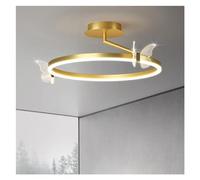 ZBZFGE Butterflies Ceiling Lamp Gold, Black Circular Ceiling Lamp Compatible with Ceiling Rooms, Living Rooms, and Bedrooms