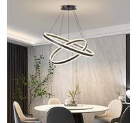 ZBZFGE Ceiling Acrylic Anti-Flicker Black Pendant Light Fixtures with Remote Control Dimmable Color Mode & Brightness Island Lights for Kitchen Dining Room,A-B