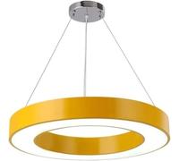 ZBZFGE Ceiling Lights Chandeliers,Kindergarten Color Led Chandelier Hollow Circular Circle, Hanging Line Lamp Office School Classroom Round Light,Light 6000K/Red/60Cm-Blue-40Cm(Red,60Cm)